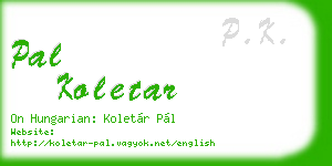 pal koletar business card