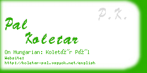 pal koletar business card